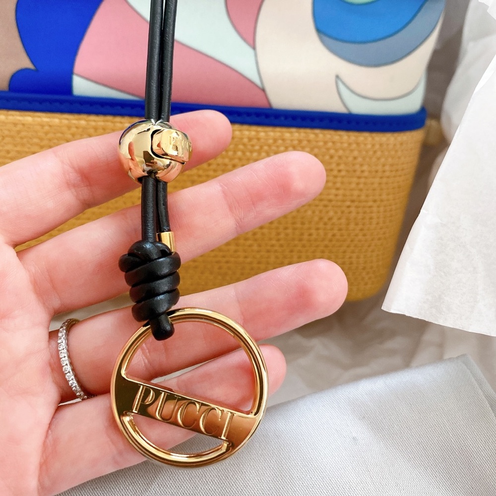 Emilio Pucci Blue Acapulco Print Bonita Bucket Bag - Picture 7 of 13